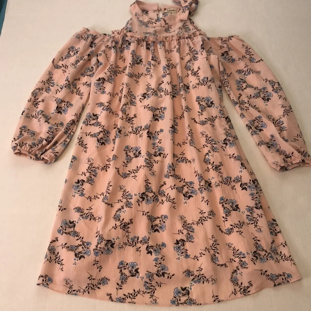 Speechless Girl’s Flower Print Off-Shoulder Dress Size 16